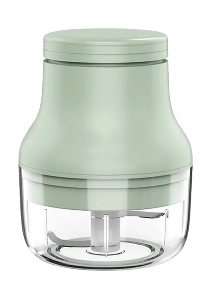 100ML USB Şarjlı Elektrikli Sarımsak Kıyıcı - Taşınabilir Paslanmaz Çelik Bıçaklı Sebze Kırıcı (Yurt Dışından)