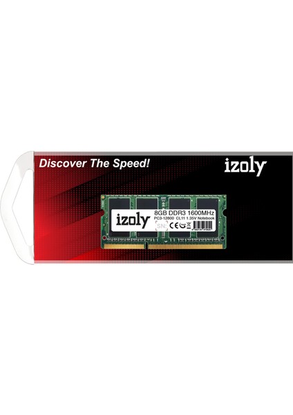 IZOLY 8gb Ddr3 1600MHZ 1.35v/1.50v AD8GD31600 Notebook Ram