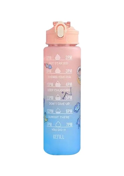 Pembe 900 ml 900 ml Su Şişesi Öğrenci Içme Pipetli Şişe Plastik Spor Su Bardağı Spor Sürahiler Spor Su Şişesi 32 Oz Uzay Bardağı (Yurt Dışından)