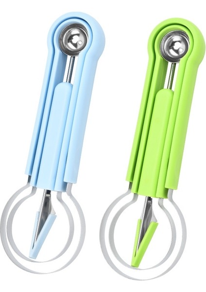 Yeşil 3 In 1 Meyve Oyma Seti Paslanmaz Çelik Kavun Topu Kepçe Tohum Sökücü Karpuz Bıçağı Kazma Hamuru Ayırıcı Meyve Kesme Aletleri (Yurt Dışından) fiyatları