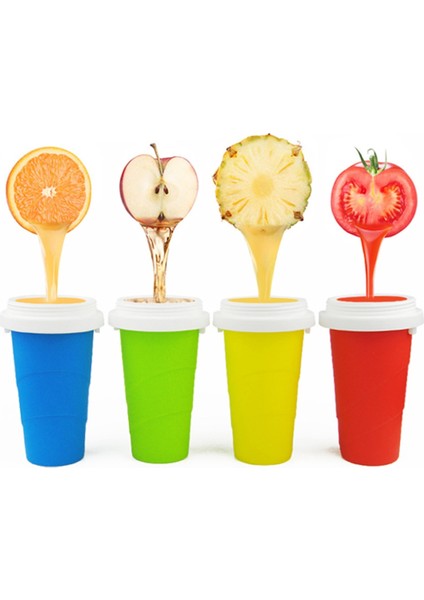 Opp Torba Yeşil 300ML Kapasiteli Slushy Cup Yaz Sıkma Ev Yapımı Meyve Suyu Su Şişesi Hızlı Dondurulmuş Smoothie Kum Kupası Tutam Hızlı Soğutma Sihirli Dondurma (Yurt Dışından)