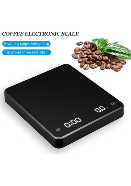 Siyah 0.1g/3 kg Elektronik Kahve Terazisi Espresso Üzerine Dökün Elektronik Tartı Otomatik Zamanlayıcı Yüksek Hassasiyetli Akıllı Mutfak Terazisi USB Şarj (Yurt Dışından) fiyatları