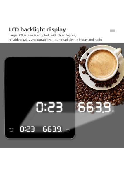 Siyah 0.1g/3 kg Elektronik Kahve Terazisi Espresso Üzerine Dökün Elektronik Tartı Otomatik Zamanlayıcı Yüksek Hassasiyetli Akıllı Mutfak Terazisi USB Şarj (Yurt Dışından) modelleri