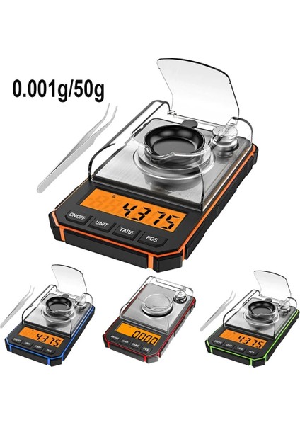 Kırmızı 0.001G Dijital Terazi Taşınabilir Mini Hassas Profesyonel Cep Ölçeği Miligram 50G Kalibrasyon Ağırlıkları Aracı Piller Dahil (Yurt Dışından) fiyatları