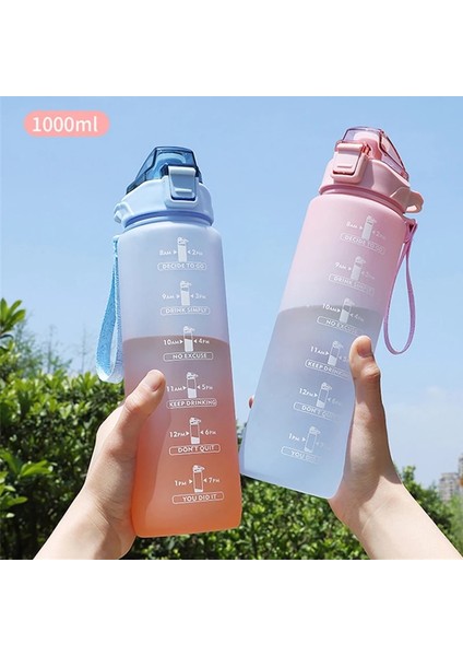 Starw 1 Adet 1l 1 Litre Su Pipetli Şişe Kadın Kızlar Büyük Taşınabilir Seyahat Şişeleri Spor Spor Fincan Yaz Soğuk Su Zaman Ölçeği ile (Yurt Dışından)