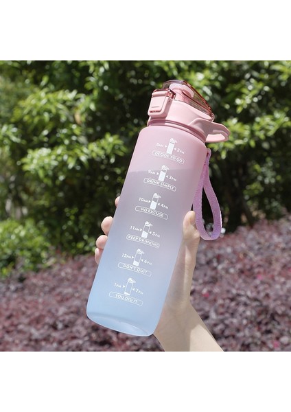 Starw 1 Adet 1l 1 Litre Su Pipetli Şişe Kadın Kızlar Büyük Taşınabilir Seyahat Şişeleri Spor Spor Fincan Yaz Soğuk Su Zaman Ölçeği ile (Yurt Dışından)