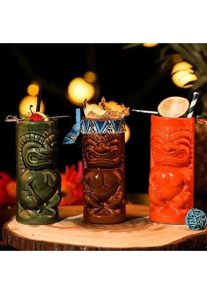 Stil 5 350ML-700ML Hawaii Tiki Kupalar Kokteyl Bardağı Bira Içecek Şarap Parti Kupa Seramik Paskalya Adalı Zombi Kafatası Tiki Kupa Bar Aracı (Yurt Dışından) modelleri