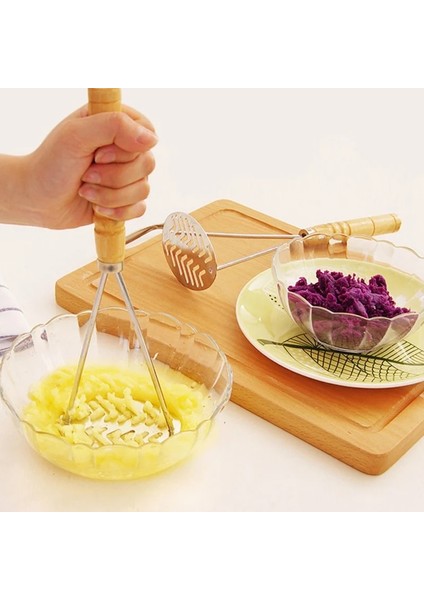 24X7 cm Patates Ezici Paslanmaz Çelik Itici Geniş Ezme Plakalı Pürüzsüz Patates Püresi Meyve Sebze Araçları Basın Kırıcı (Yurt Dışından) fırsatları
