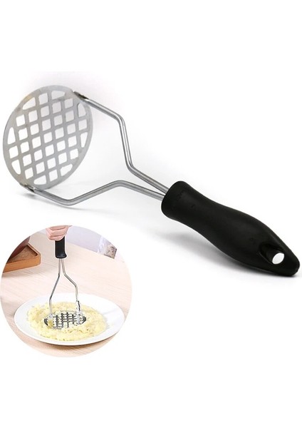 24X7 cm Patates Ezici Paslanmaz Çelik Itici Geniş Ezme Plakalı Pürüzsüz Patates Püresi Meyve Sebze Araçları Basın Kırıcı (Yurt Dışından) indirimleri