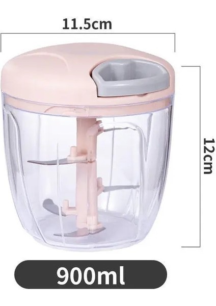 Pinkbig 500/900 ml Çok Fonksiyonlu Mutfak Yiyecek Parçalayıcı Mini Sarımsak Ezici Kırıcı Taşınabilir Kıyma Makinesi Sebze Kesicisi Mutfak Için (Yurt Dışından)