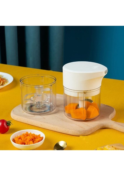 Beyaz Elektrikli Mini Sarımsak Doğrayıcı, Mini Doğrayıcı Mutfak Robotu Blender, Doğrayın Soğan Zencefil Sebze Biber Baharat Et, 350ML (Yurt Dışından) indirimleri