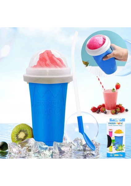 Yl Tutam Buz Bardağı Dıy Milkshake Fincan Silikon Çift Katmanlı Ev Yapımı Dondurma Milkshake Meyve Suyu Fincanı Yaz Soğuk Slushy Bardak (Yurt Dışından) fırsatları