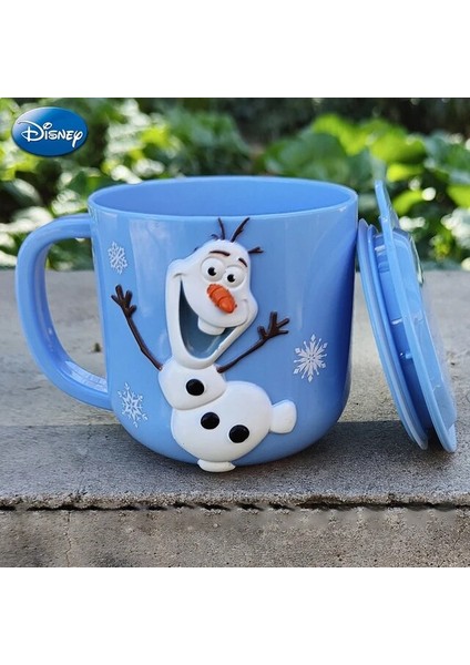 Olaf-Abs 260ML (Kutulu) Disney Mickey Stitch Çocuk Kapaklı Bardak Süt Kupa Dondurulmuş Elsa 3D Çizgi Film Ev Içme Bardağı Ağız Fırçalama Bardağı Çocuk Su Bardağı (Yurt Dışından)