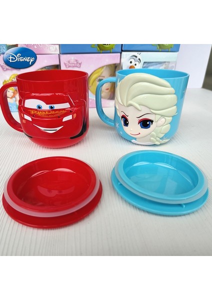 Olaf-Abs 260ML (Kutulu) Disney Mickey Stitch Çocuk Kapaklı Bardak Süt Kupa Dondurulmuş Elsa 3D Çizgi Film Ev Içme Bardağı Ağız Fırçalama Bardağı Çocuk Su Bardağı (Yurt Dışından)