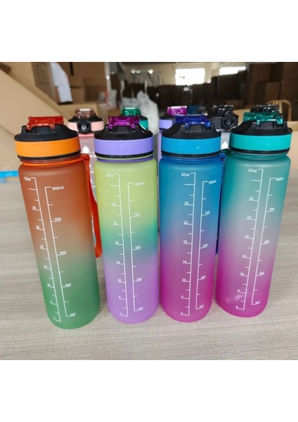 1 Adet Orange 1l 1 Litre Su Şişesi Motivasyon Spor Su Şişesi Sızdırmaz Içme Şişeleri Açık Seyahat Spor Salonu Fitness Sürahiler Mutfak Için (Yurt Dışından) fırsatları