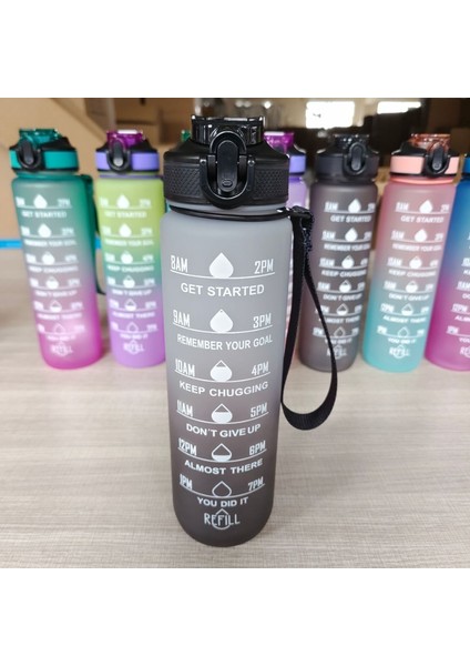 1 Adet Orange 1l 1 Litre Su Şişesi Motivasyon Spor Su Şişesi Sızdırmaz Içme Şişeleri Açık Seyahat Spor Salonu Fitness Sürahiler Mutfak Için (Yurt Dışından) indirimleri