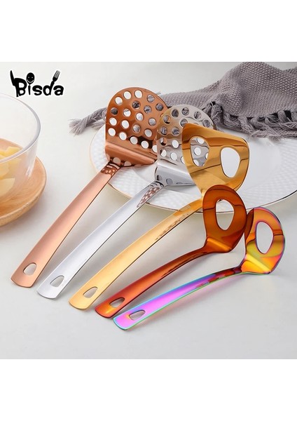 B-Rose Gold L 1/2 Adet Patates Kırıcı Paslanmaz Çelik Pürüzsüz Patates Püresi Meyve Sebze Aracı Pres Kırıcı Mutfak Aracı (Yurt Dışından)