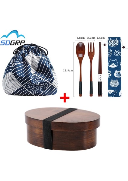 Sd-Q Ahşap Öğle Yemeği Kutusu Seti Japon Bento Kutuları Piknik Yemek Takımı Seti Okul Için Gıda Konteyner Suşi Çantası Sofra Öğle Yemeği Kutusu (Yurt Dışından) modelleri