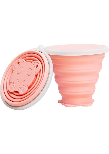Pembe Silikon Katlanır Su Bardağı Yüksek Sıcaklığa Dayanıklı Teleskopik Seyahat Sıkıştırma Mini Taşınabilir Meşrubat Dolum Bardağı Ağız Bardağı (Yurt Dışından) modelleri
