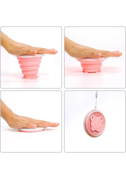 Pembe Silikon Katlanır Su Bardağı Yüksek Sıcaklığa Dayanıklı Teleskopik Seyahat Sıkıştırma Mini Taşınabilir Meşrubat Dolum Bardağı Ağız Bardağı (Yurt Dışından) fırsatları