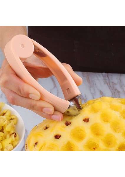 Iskandinav Pembe Ananas Göz Sökücü Çilek Kök Sökücü Dilimleme Ev Ananas Kamışı Ananas Bıçağı Meyve Kesme Aleti Seti (Yurt Dışından) fiyatları