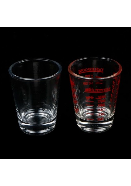Siyah 1 Adet 30 ml Cam Ölçüm Bardağı Ölçekli Shot Cam Sıvı Cam Ons Bardak (Yurt Dışından)