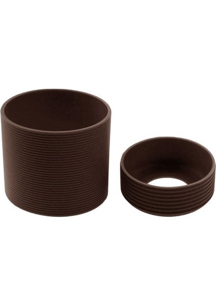 Koyu Kahverengi Silikon Dünya 2 Adet/takım 6.5 cm Silikon Bardak Kapak Çizgili Isı Yalıtımlı Cam Bardak Kol 65 mm Silikon Bardak Alt Kapak (Yurt Dışından) fiyatları