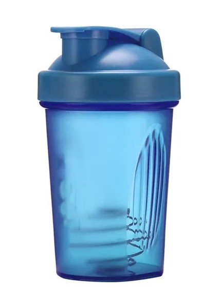 Mavi 400ML Spor Shaker Su Şişesi Peynir Altı Suyu Protein Tozu Karıştırma Şişesi Taşınabilir Spor Salonu Fitness Su Isıtıcısı Açık Kamp Tırmanma Şişesi (Yurt Dışından)