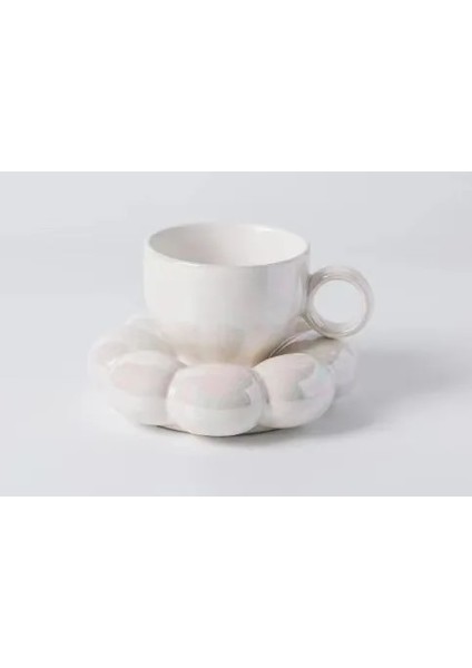 Stylea-White 301-400 ml 2 Adet/takım Seramik Kahve Kupalar Iskandinav Fincan Ayçiçeği Tabağı ile Süt Çay Bardağı Tepsi ile Doğum Günü Yeni Yıl Hediyeleri Masa Dekorasyonu (Yurt Dışından) fiyatları