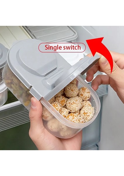 Gri Çift Bölmeli Kapaklı Gıda Kurutulmuş Meyve Sızdırmazlık Kavanoz Çok Fonksiyonlu Mutfak Buzdolabı Plastik Saklama Kavanozu (Yurt Dışından) fırsatları