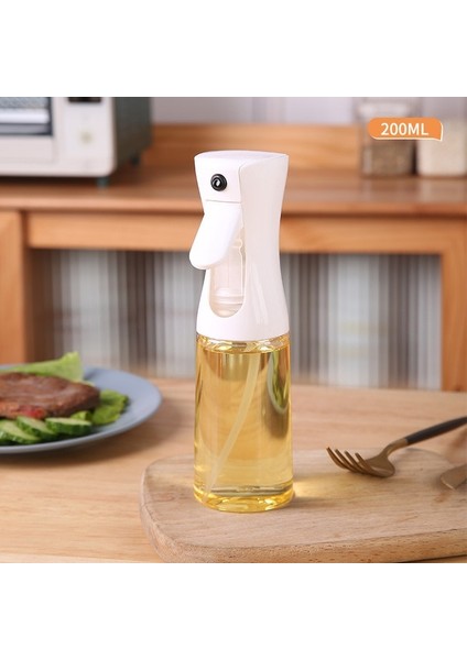 200ML-BEYAZ 200ML 300ML Yağ Sprey Şişesi Pompa Yağı Pot Mutfak Kamp Barbekü Pişirme Sirke Soya Sosu Baharat Şişesi Hava Fritöz Sprey Şişesi (Yurt Dışından)