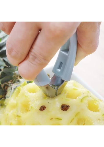 Açık Gri Ananas Tart Dilimleme Kesici Ananas Göz Sökücü Klip Çilek Soyucu Meyve Soyucu Paslanmaz Çelik Mutfak Bıçağı Alet (Yurt Dışından) fırsatları
