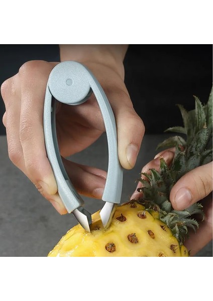 Gri Paslanmaz Çelik Ananas Klip Çekirdek Sökücü Meyve ve Sebze Tohum Temizleme Aracı Dedi Cımbız Çilek Kelepçe Göz Kazma Klip (Yurt Dışından)
