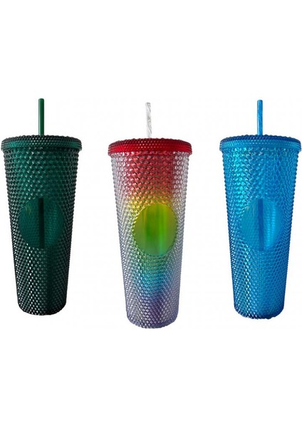 03 710ML 710ML Logosuz Durian Fincan Kahve Fincanı Yaz Soğuk Su Kupa Tumbler Samanlı Bardak Elmas Radyant Tanrıça Bardak Saman Bardak (Yurt Dışından)