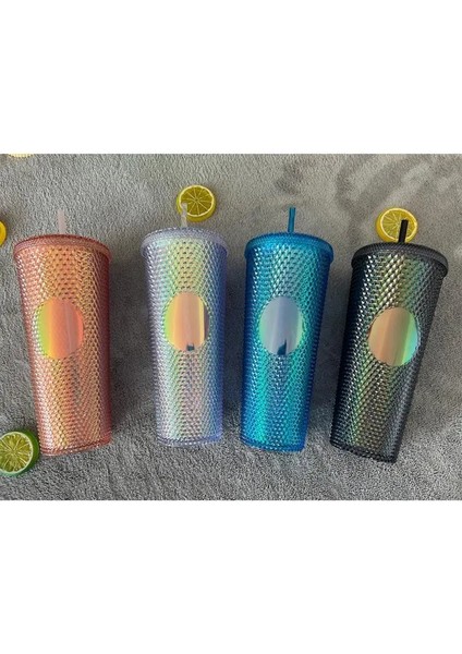 03 710ML 710ML Logosuz Durian Fincan Kahve Fincanı Yaz Soğuk Su Kupa Tumbler Samanlı Bardak Elmas Radyant Tanrıça Bardak Saman Bardak (Yurt Dışından)