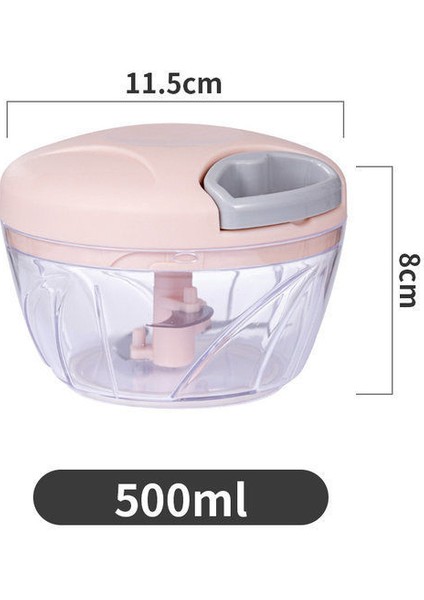 Pinksmall 500/900ML El Kıyıcı Manuel Halat Mutfak Robotu Silcer Parçalayıcı Salata Makinesi Sarımsak Soğan Kesici Mutfak Aracı Aksesuarları (Yurt Dışından)