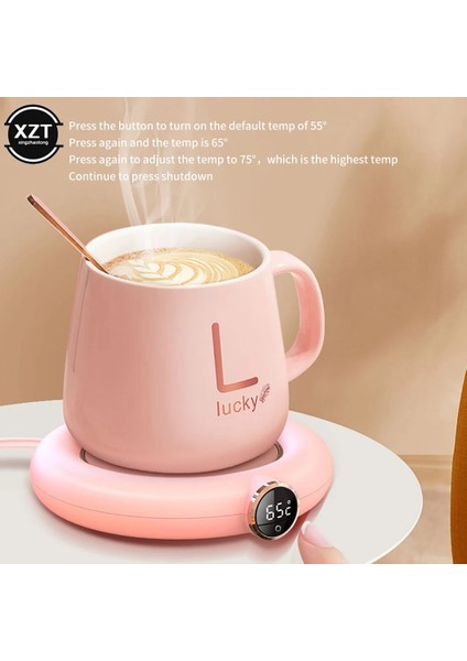 Beyaz M USB Kahve Fincanı Sıcak Isıtma Pedi Dc 5 V Sabit Sıcaklık Coaster 3 Dişli Dijital Ekran Ayarı Zamanlama Isıtıcı Süt Çay Için (Yurt Dışından) modelleri