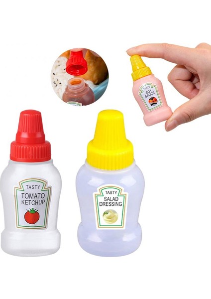 03 3 Adet Taşınabilir Sos Salata Sıkılabilir Şişe Bal Sıkılabilir Sos Şişesi Mini Ketçap Şişesi Depolama Öğle Yemeği Kutusu Mutfak Aksesuarları (Yurt Dışından)