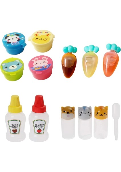 4pc-Zs Mini Çeşni Sıkılabilir Şişe Salata Sosu Ketçap Sıkılabilir Kavanoz Konteyner Plastik Taşınabilir Yemek Kabı (Yurt Dışından) fiyatları