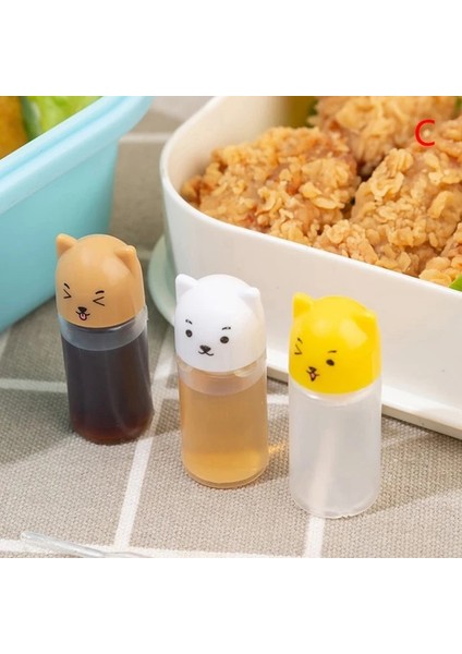 3 Adet Taşınabilir Mini Sos Şişesi Kutusu Sıkılabilir Şişe Salata Sosu Ketçap Sıkılabilir Kavanoz Konteyner Yemek Kabı Aksesuarları (Yurt Dışından)