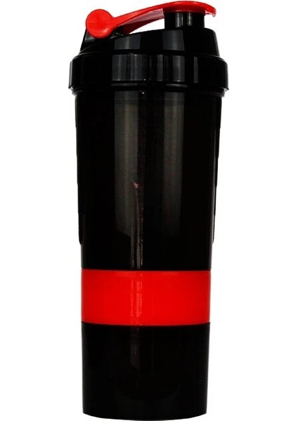 Kırmızı 500ML 3 Katmanlar Shaker Protein Şişesi Toz Shake Kupası Su Şişesi Plastik Karıştırma Kabı Vücut Geliştirme Egzersiz Şişesi (Yurt Dışından) indirimleri