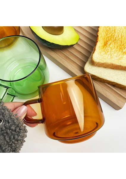 Amber-A Yomdıd Renkli Kahve Kupa Yüksek Borosilikat Cam Kahve Fincanı Çay Suyu Süt Su Kupa Dayanıklı Caneca Tazas Isıya Dayanıklı (Yurt Dışından)