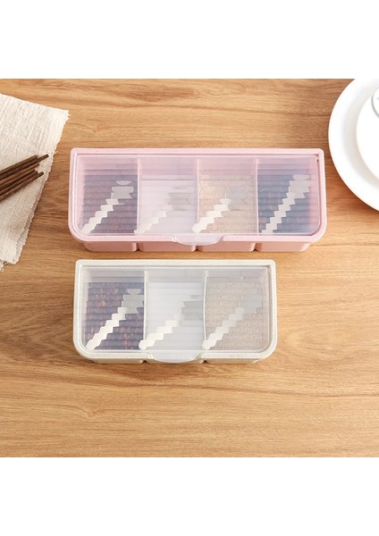 Bej-3grid Baharat Kutusu Çeşni Saklama Kabı Raf Baharat Kavanoz 4 Hücreli Kaşık Baharat Kutusu Saklama Kabı Baharat Için Çeşni Kavanozları (Yurt Dışından) modelleri