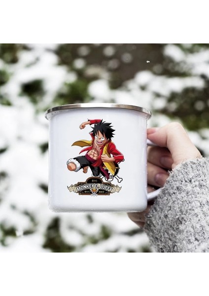 Stil 3 Emaye Fincan Yaratıcı Seramik Isıtma Suyu Sıcaklığa Duyarlı Renk Değiştiren Kupa Tek Parça Luffy Film Çevreleyen Kahve Su Bardağı (Yurt Dışından)