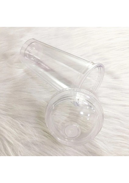 Plastik Bardak B 20OZ Sıcak 20OZ Süt Tumbler Kubbe Kapaklı Samanlı Şeffaf Plastik Bardaklar Çift Duvar Yeniden Kullanılabilir Su Şişesi Meyve Bardağı Parti Için (Yurt Dışından)