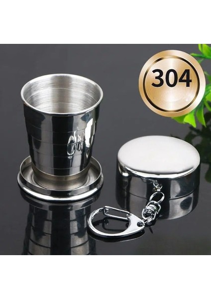 150 ml Orta 1 304 Paslanmaz Çelik Katlanır Su Bardağı Katlanabilir Bardak Teleskopik Bardak Açık Seyahat Taşınabilir Katlanır Bardak Gıda Sınıfı (Yurt Dışından)