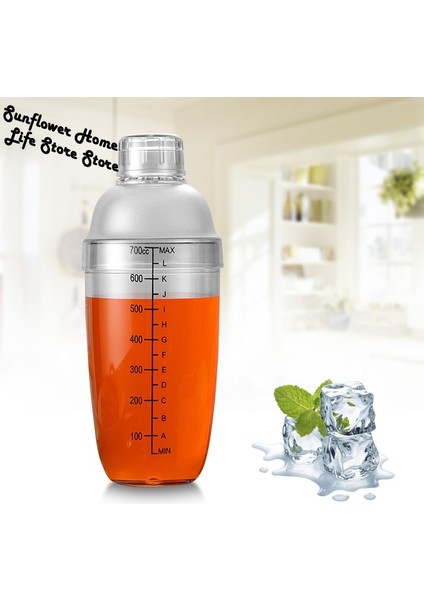 530ML 350ML/530ML/700ML El Sarsıntı Bardağı Kokteyl Shaker Şeffaf Mikser Bardak Temizle Bar Shaker Şarap Süt Çay Shaker Bardak Ölçekli (Yurt Dışından)