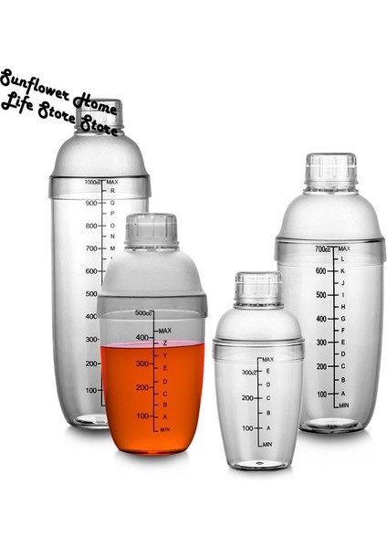 530ML 350ML/530ML/700ML El Sarsıntı Bardağı Kokteyl Shaker Şeffaf Mikser Bardak Temizle Bar Shaker Şarap Süt Çay Shaker Bardak Ölçekli (Yurt Dışından)