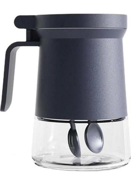 Mavi 350 ml Baharat Şişesi Iyi Sızdırmazlık Görünür Tasarım Saplı Çeşni Baharat Kavanoz Neme Dayanıklı Tuzluk Ev Için (Yurt Dışından)