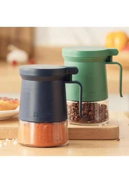 Mavi 350 ml Baharat Şişesi Iyi Sızdırmazlık Görünür Tasarım Saplı Çeşni Baharat Kavanoz Neme Dayanıklı Tuzluk Ev Için (Yurt Dışından) fiyatları